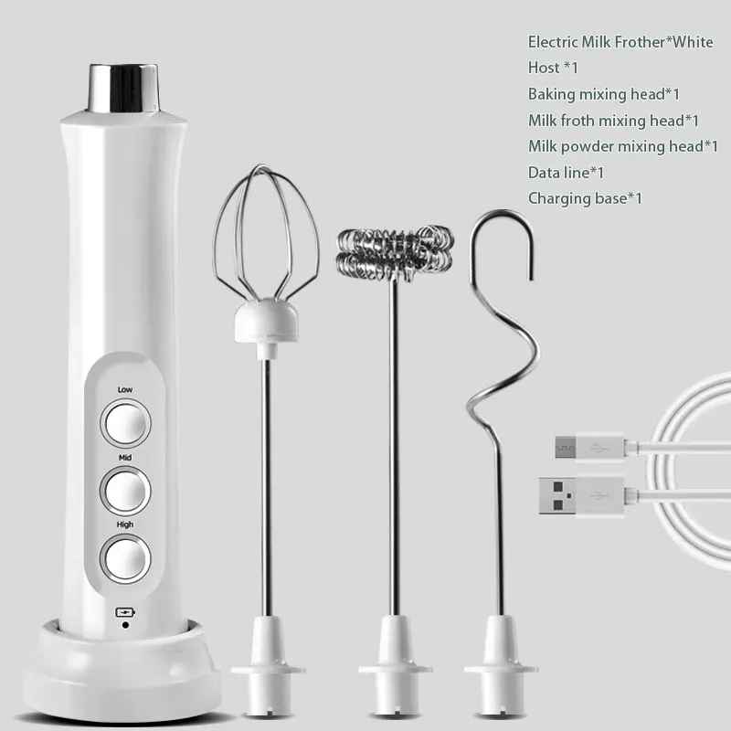 mousseur lait electrique blanc
