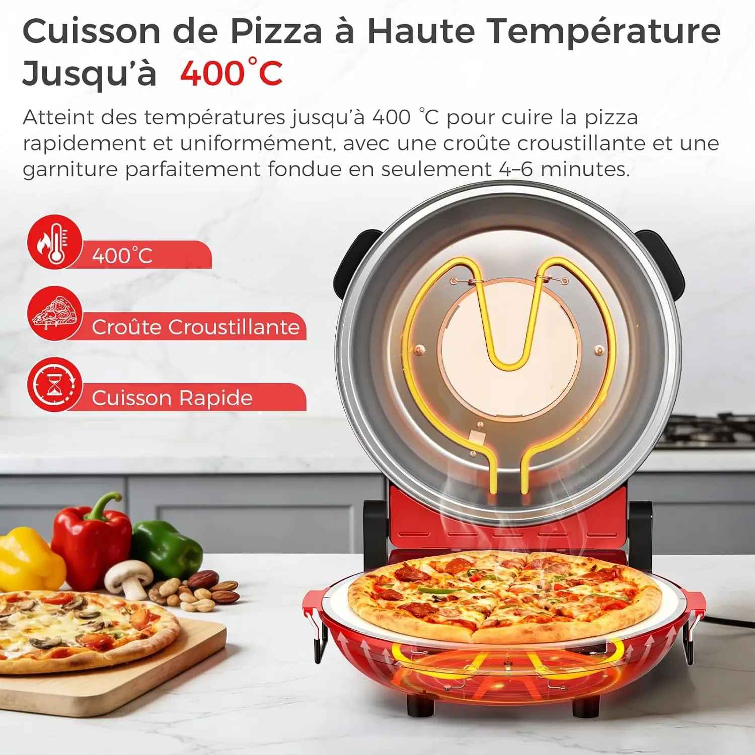 four pizza 400 degre