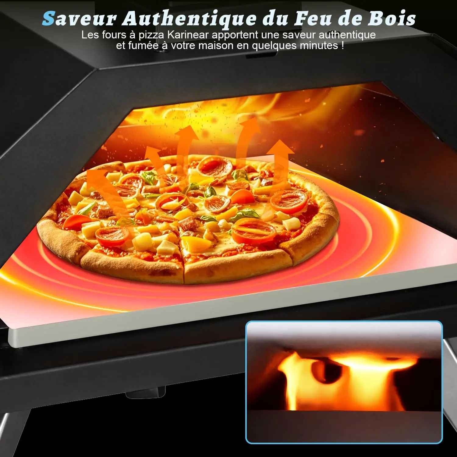 our pizza bois cuisson