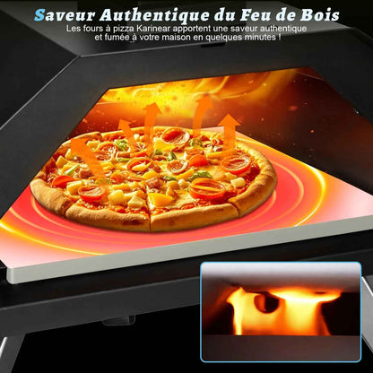 our pizza bois cuisson