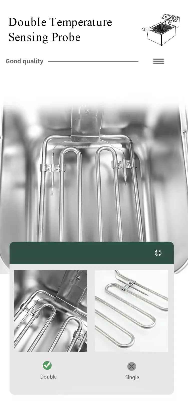 friteuse professionnelle double temperature