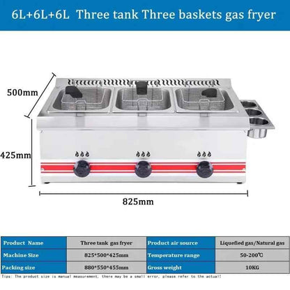 friteuse professionnelle gaz dimension