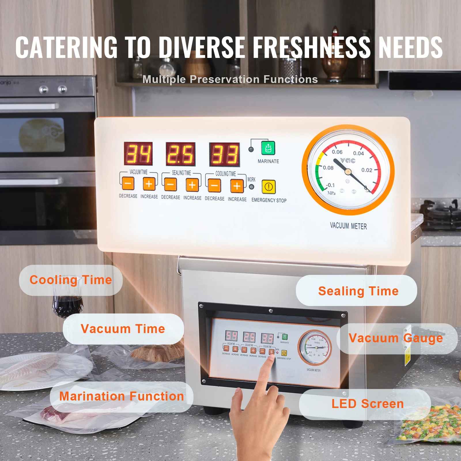 machine sous vide professionnelle ecran