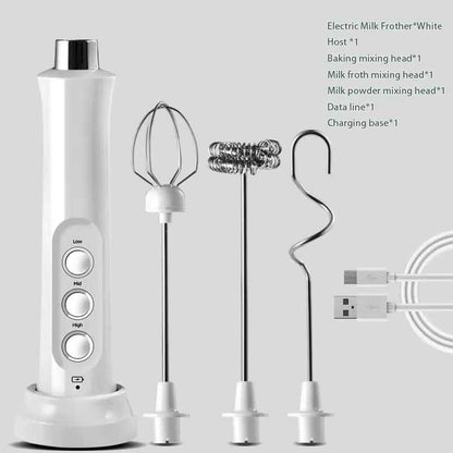 mousseur lait electrique blanc