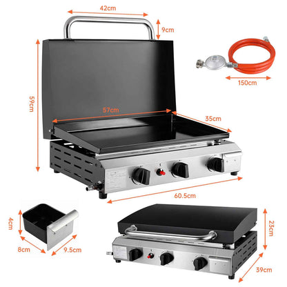 plancha gaz dimension