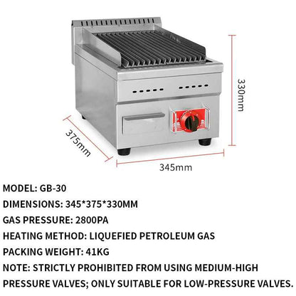 plancha professionnelle gaz 1 bruleur