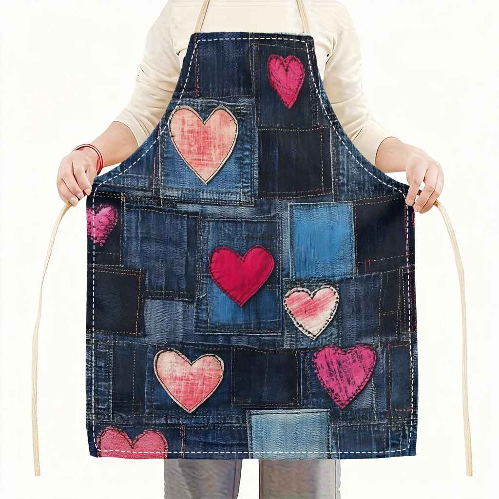 tablier cuisine coeur jean