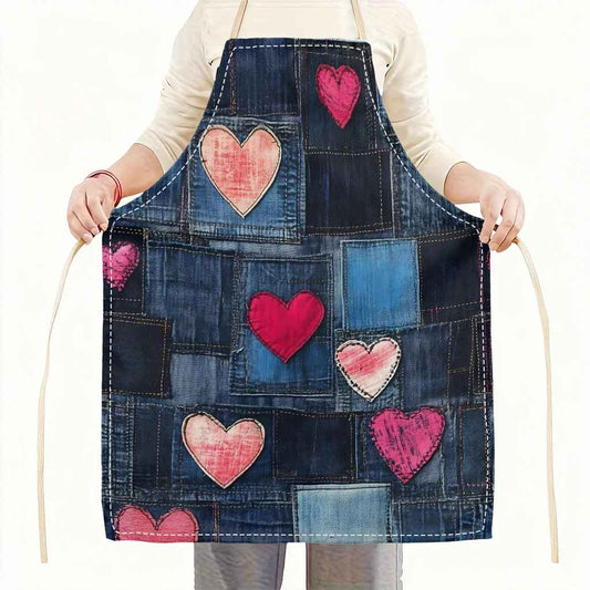 tablier cuisine coeur jean