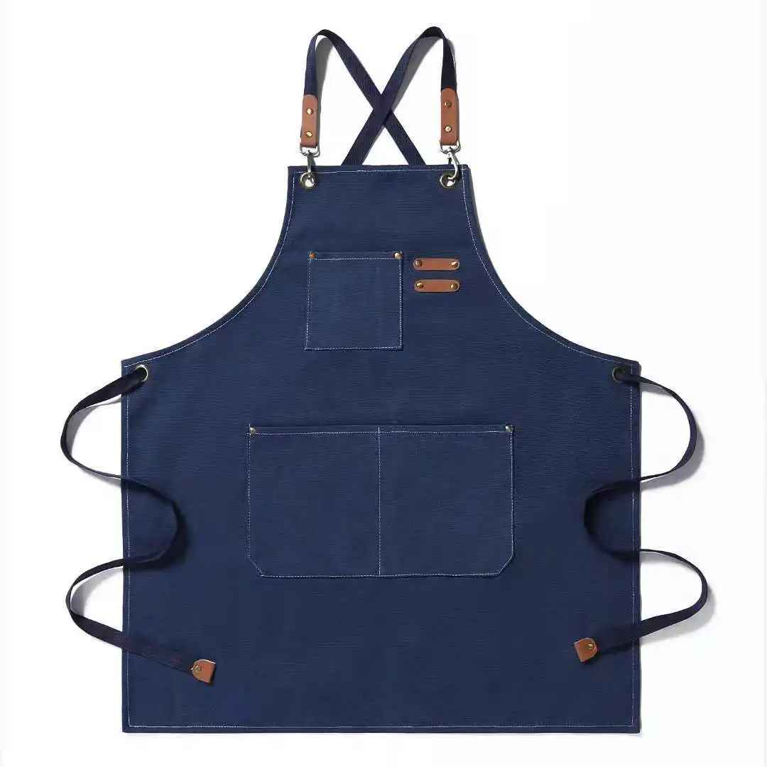 tablier cuisine coton bleu