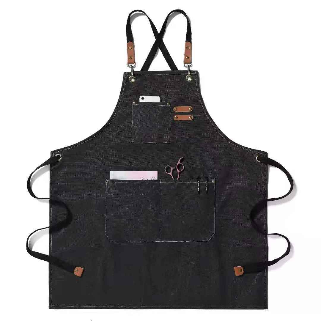 tablier cuisine coton noir
