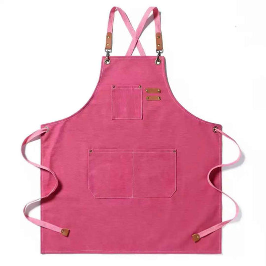 tablier cuisine coton rose