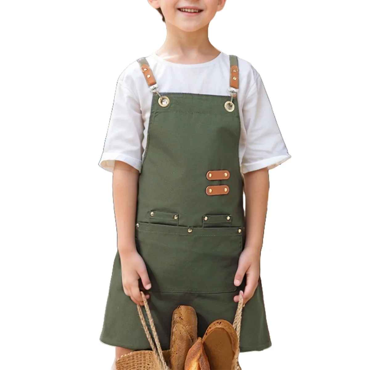 tablier cuisine enfant vert