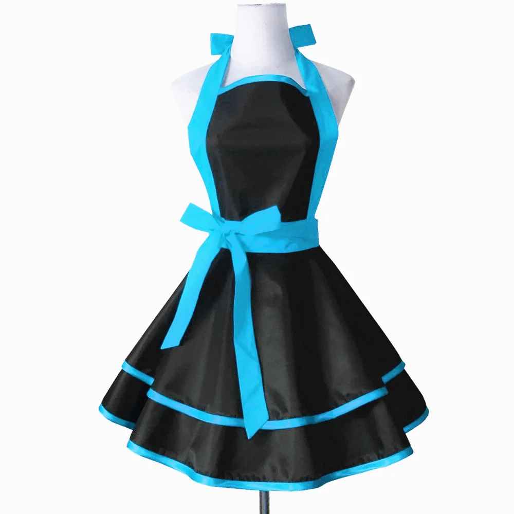 tablier cuisine femme elegant bleu