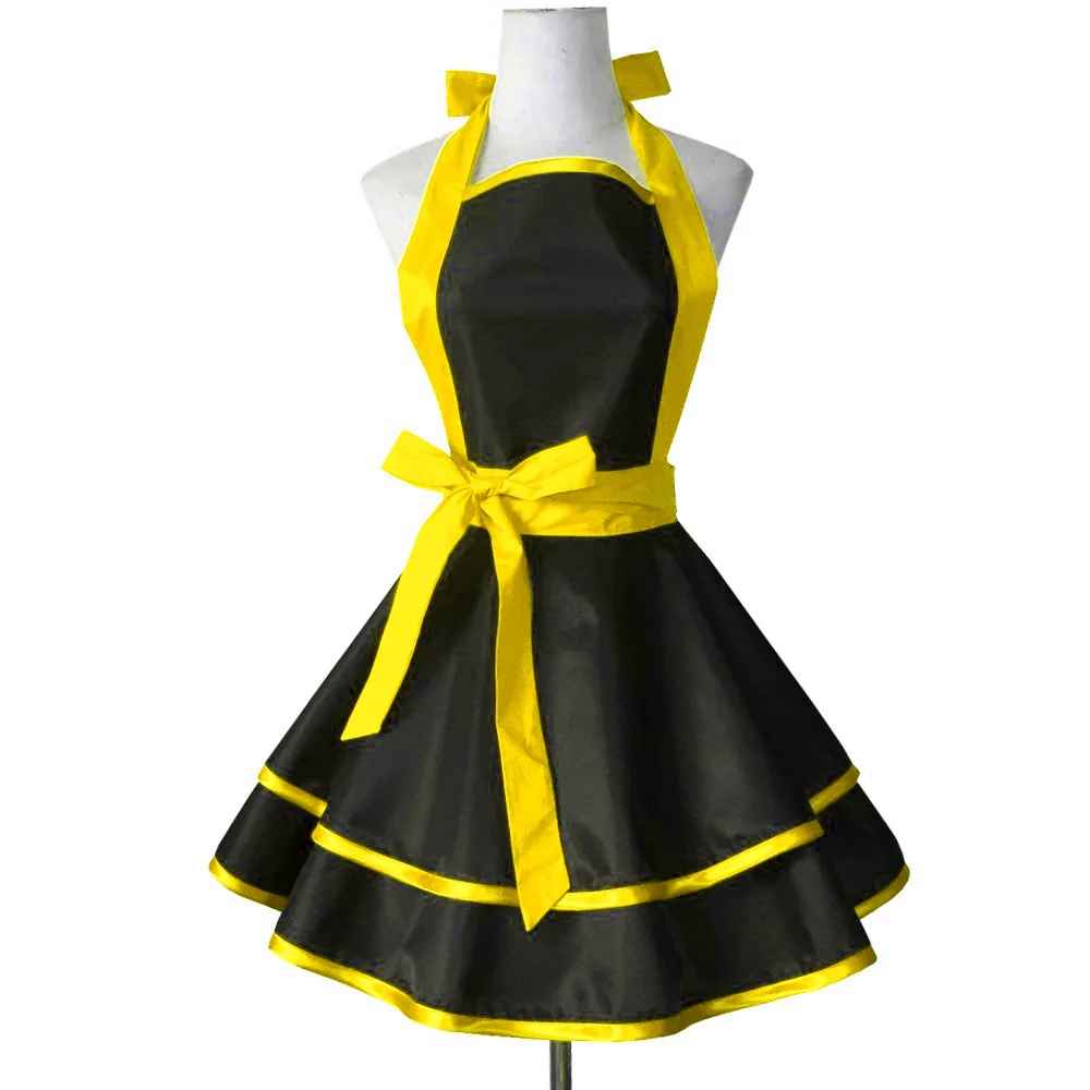 tablier cuisine femme elegant jaune