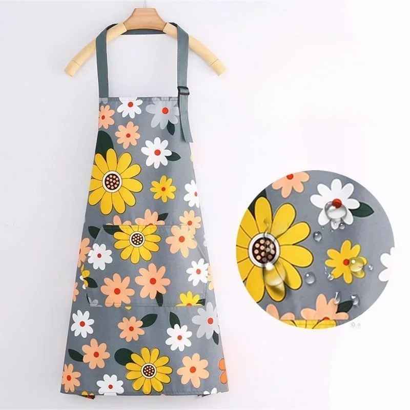 tablier cuisine femme fleur-jaune