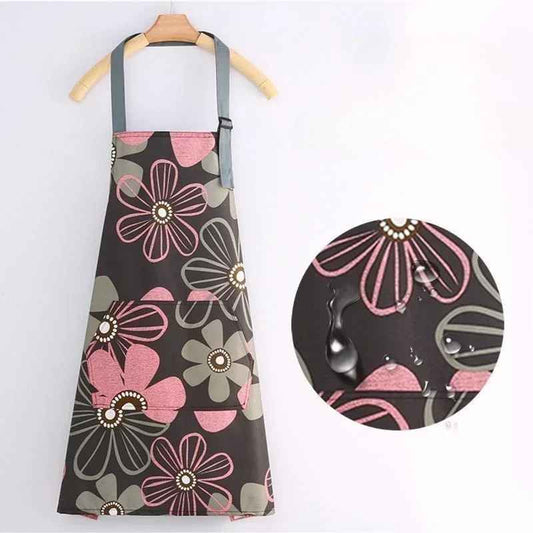 tablier cuisine femme fleur rose vert
