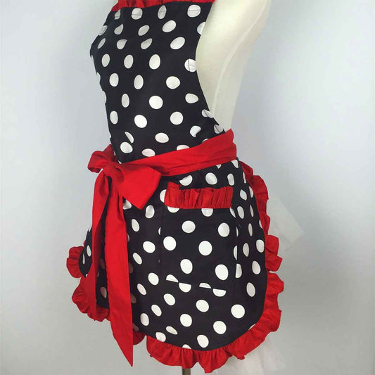 tablier cuisine femme pois rouge