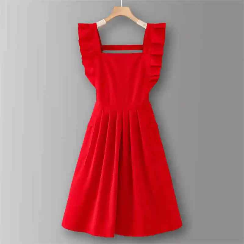 tablier cuisine femme rouge-elegant