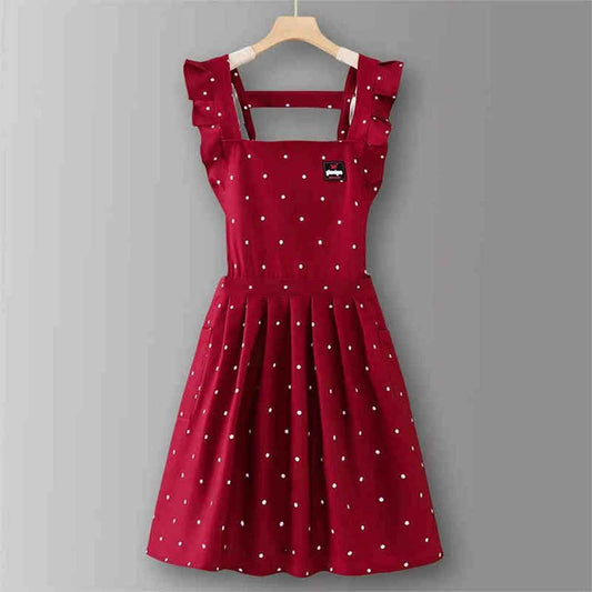 tablier cuisine femme rouge vin