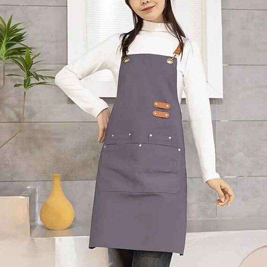 tablier cuisine homme gris