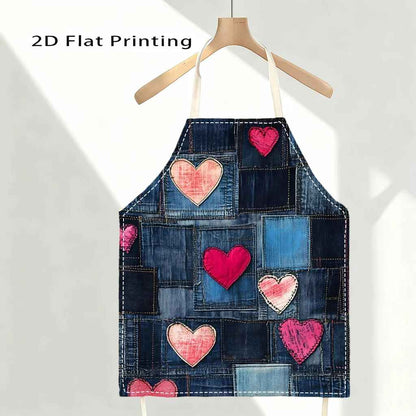 tablier femme coeur patch