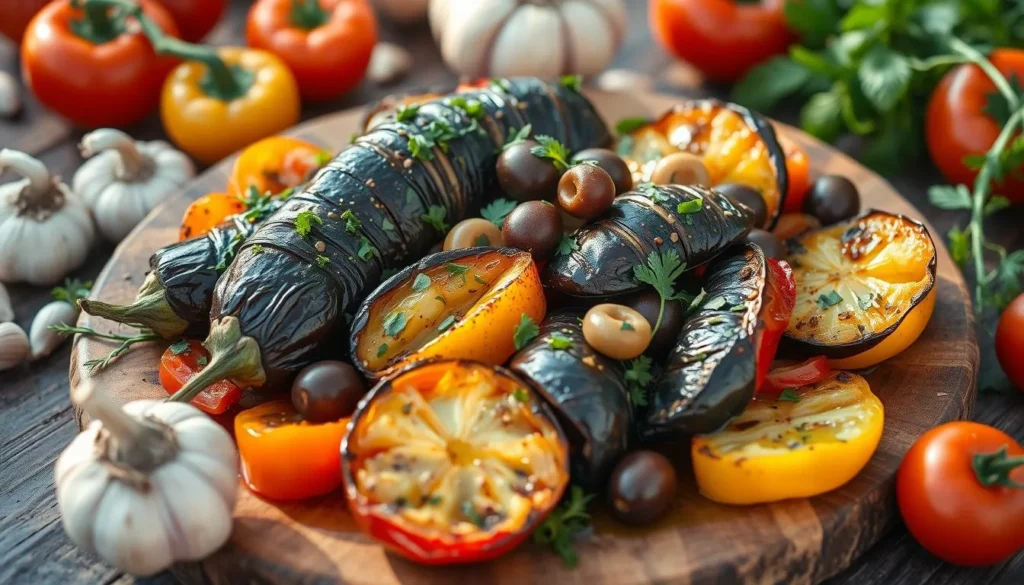 recette avec aubergine et poivron