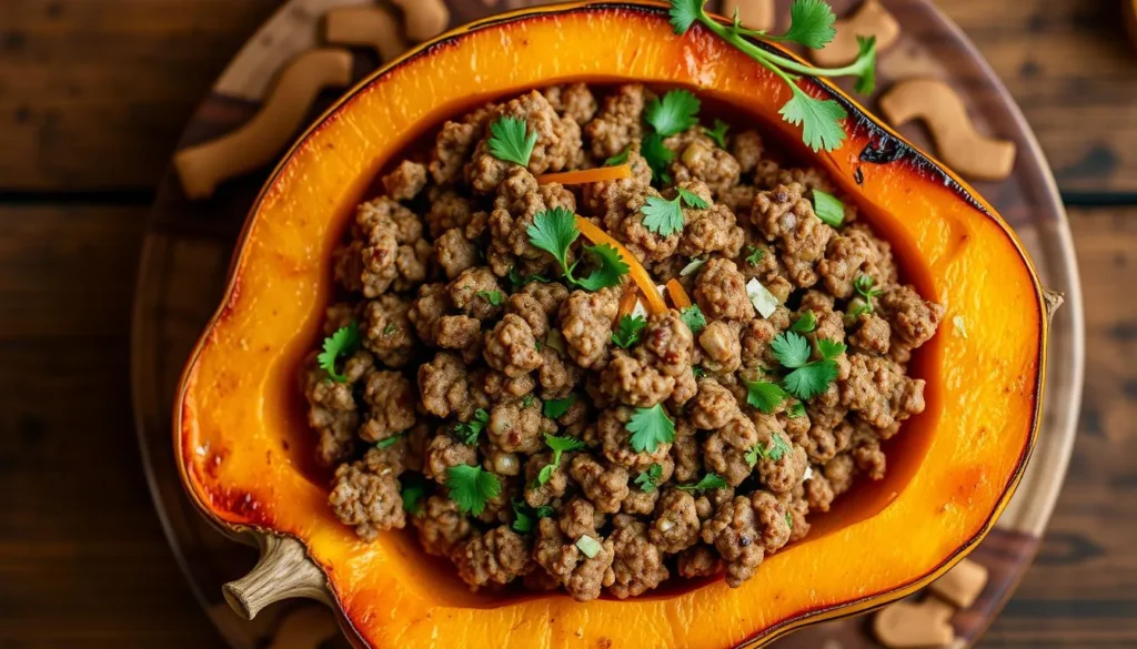 butternut farcie à la viande hachée