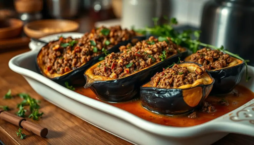 aubergine à la viande hachée