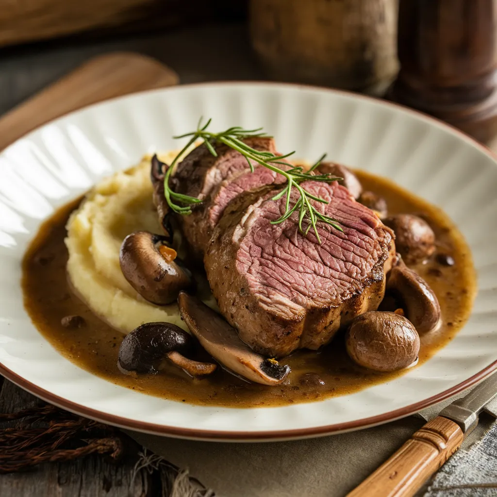 filet mignon de porc aux champignons