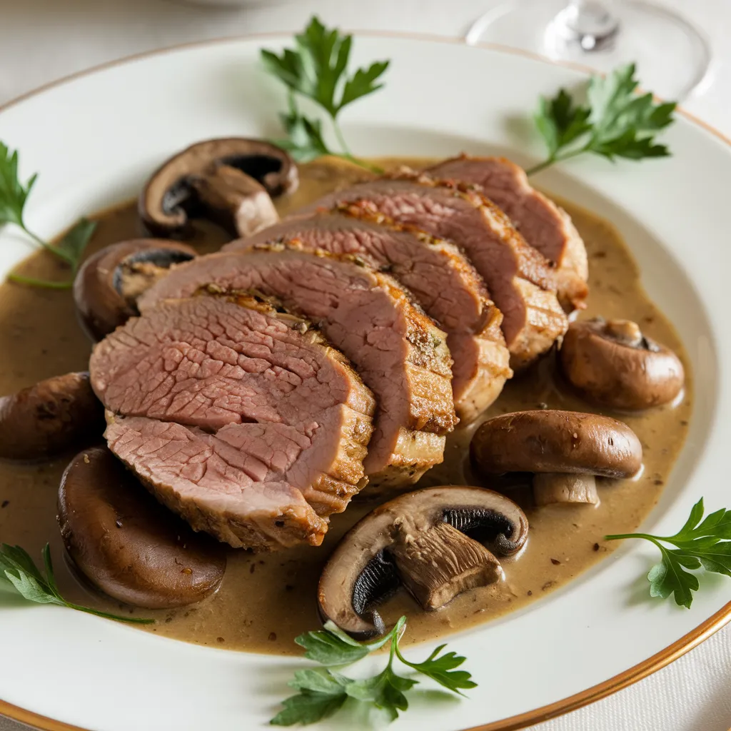 filet mignon de porc aux champignons