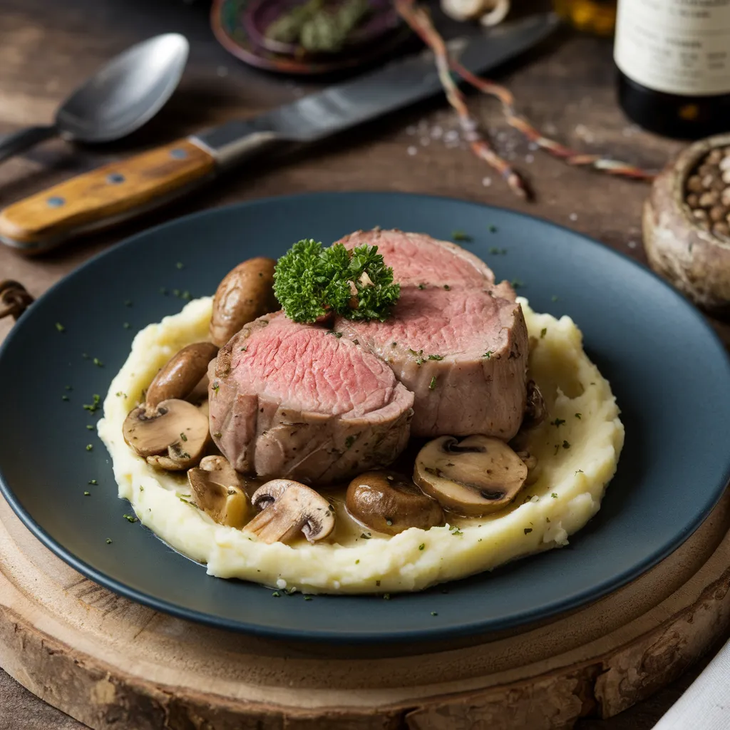 filet mignon de porc aux champignons