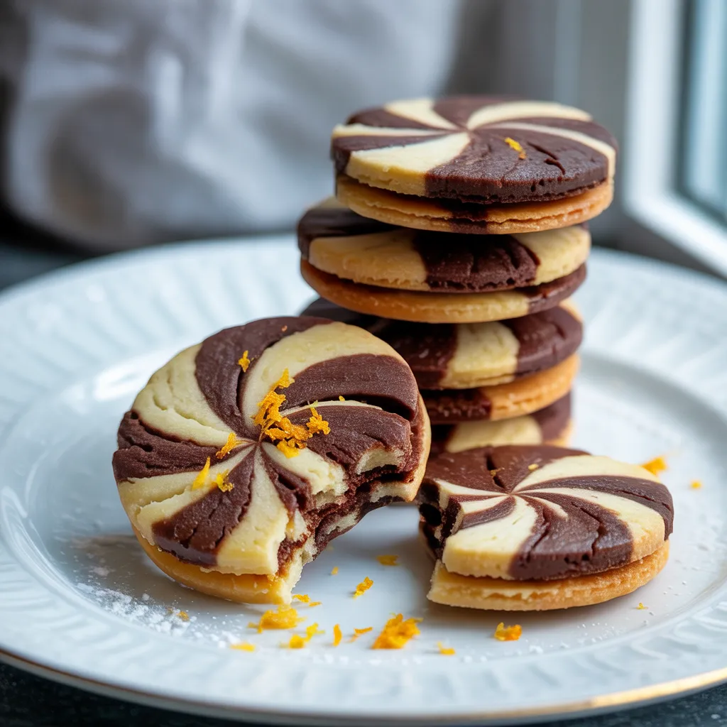 Biscuits Sablés Marbrés Chocolat et Vanille