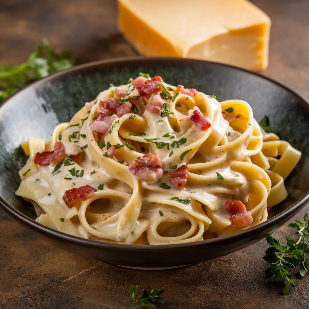 tagliactelles à la crème de poireaux