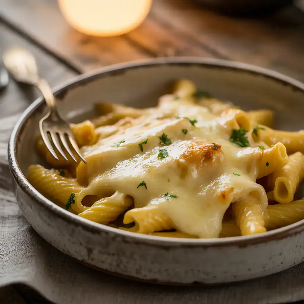 pâtes au fromage gratinées